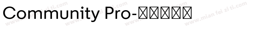 Community Pro字体转换